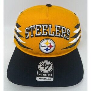 Pittsburgh Steelers Diamond Cut '47 Brand Hitch Relaxed Fit NFL Snapback Hat